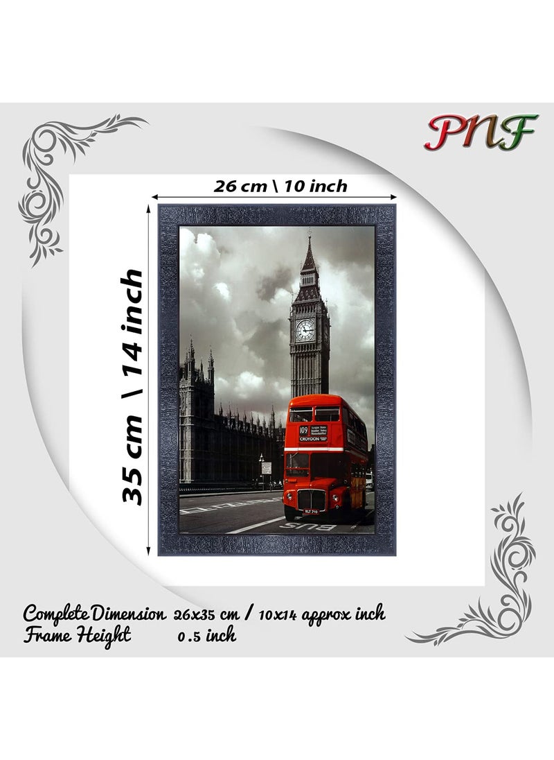 PNF - pnf London Landscape Scenery Wood Photo Frames with Acrylic Sheet (Glass) (10 * 14inch,Multicolour,Synthetic) 27935 - Image 1