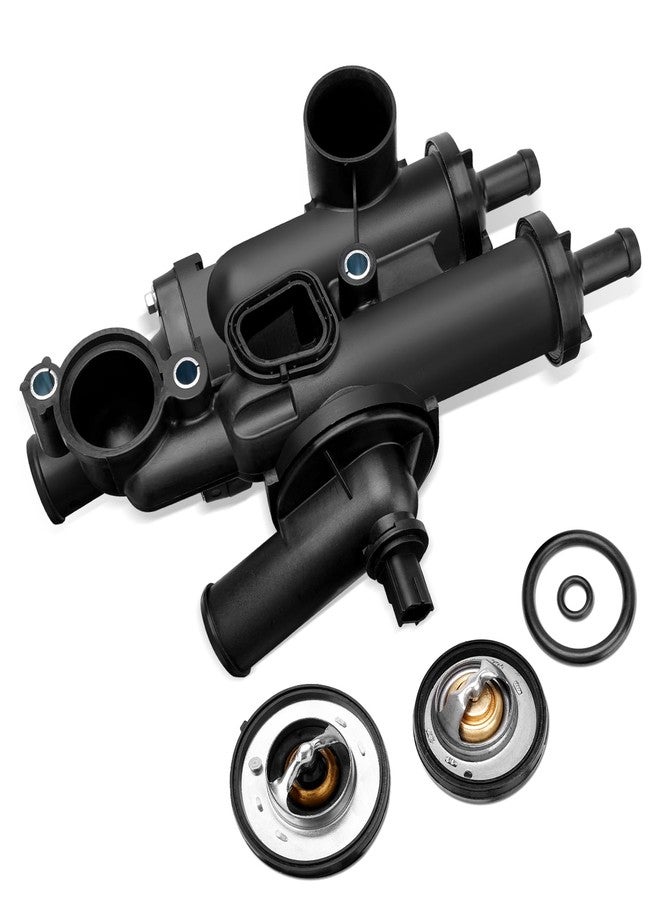 FILTERUP 68003582AB Engine Coolant Thermostat Housing Assembly Compatible with Dodge, Chrysler, Jeep - Journey 09-20, Avenger 09-14, Compass Patriot 07-17, Caliber, Sebring, 200 4Cyl 2.4L 2.0L - Image 1