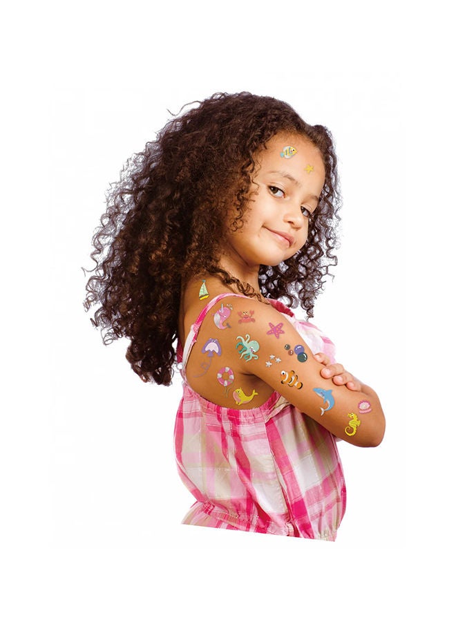 Avenir Tattoo Sticker Sea Animal 52pc Set of Temporary Tattoos High-quality Water Based Ink Safe and Easy to Apply and Remove Lasts 3-5 Days for Kids 3+ - Image 1