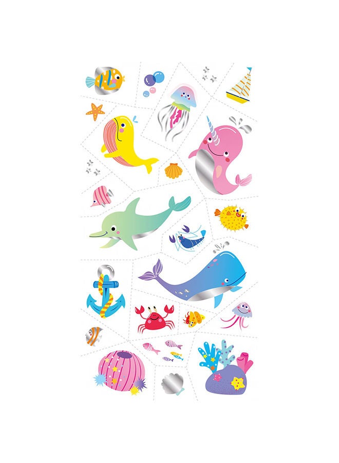 Avenir Tattoo Sticker Sea Animal 52pc Set of Temporary Tattoos High-quality Water Based Ink Safe and Easy to Apply and Remove Lasts 3-5 Days for Kids 3+ - Image 2
