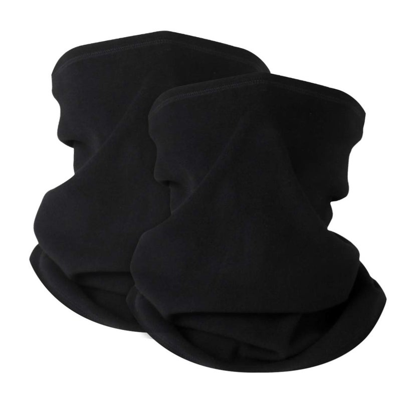 KGC 2 Pack Winter Neck Warmer Gaiter,Soft Fleece Windproof Face Mask Scarf Bandana Cold Weather Face Cover for Men & Women Outdoor Sports Skiing Cycling - Image 1