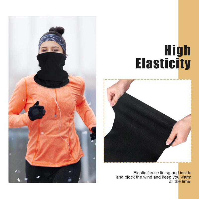 KGC 2 Pack Winter Neck Warmer Gaiter,Soft Fleece Windproof Face Mask Scarf Bandana Cold Weather Face Cover for Men & Women Outdoor Sports Skiing Cycling - Image 2