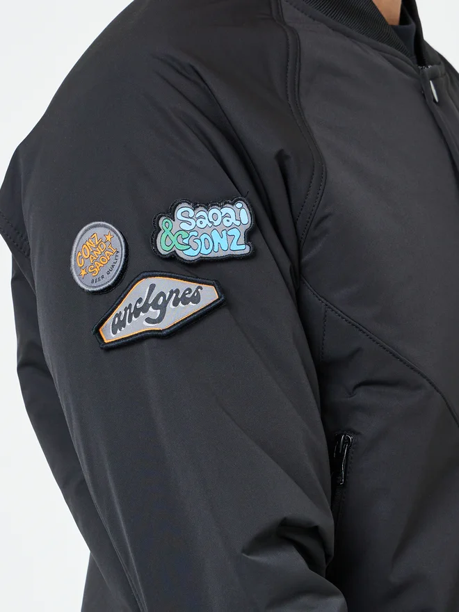 Fort Collins Black Men Button Zip-Up Bomber Jacket for Men | Best Price UAE