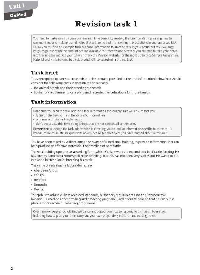 Pearson REVISE BTEC National Animal Management Revision Workbook - 2023 and 2024 exams and assessments  - Image 4