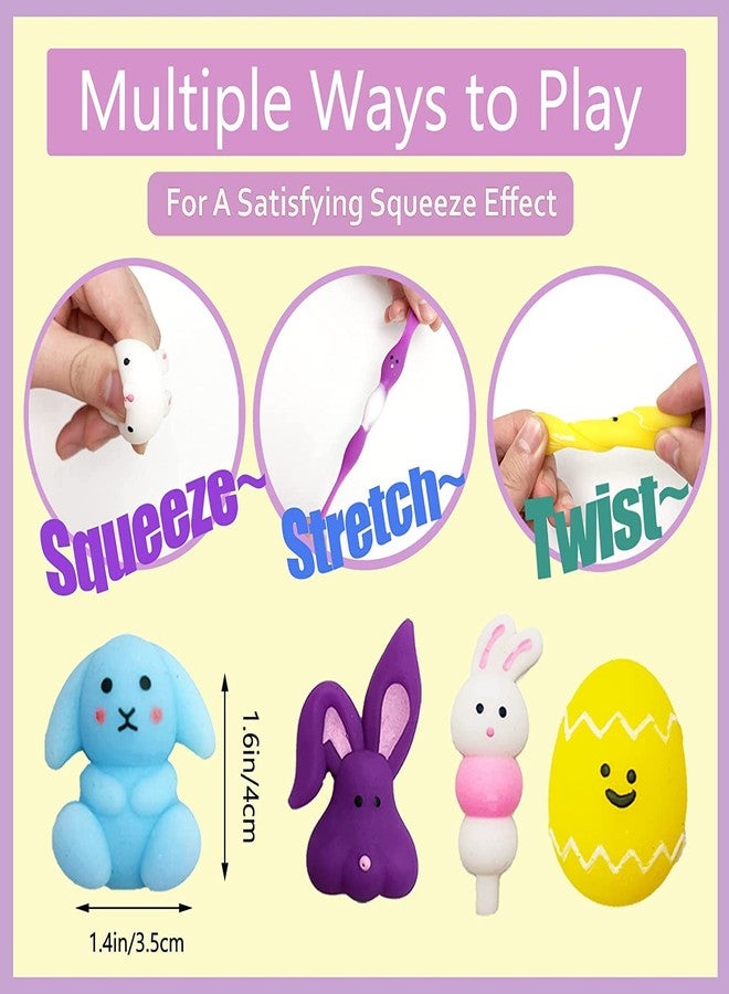 JDSTY 24Pcs Easter Mochi Squishy Toys Stress Relief Squishies for Kids Boys Girls Toddlers Easter Basket Stuffers Egg Fillers Gifts Party Favors - Image 2