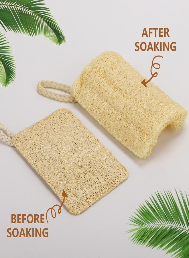 Tbestmax 12 Pieces Mini Natural Loofah Exfoliating Facial Scrubber, Made with Natural Egyptian Shower Loofah Sponge, Bath Shower Loofah Sponge for Women and Men - Image 2
