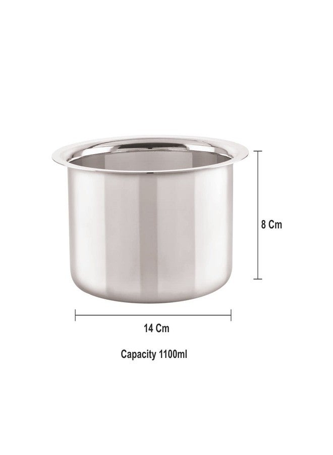 Stainless Steel 10 22G Flat Bottom Tope, 1100 ml, Silver - Image 5