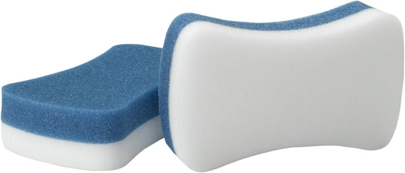 3M Whiteboard Eraser Pads, 2-Pack, White/Blue - Ideal for Cleaning Dry Erase Boards - Image 2