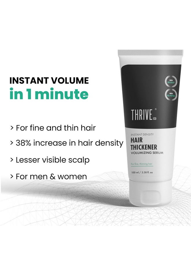 THRIVECO - Hair Thickener Volumizing Serum | For Fine, Thinning Hair | Gives Instant Hair Volume & Density | With Pea Peptide & Rosemary | For Men & Women | Vegan, Cruelty-Free & Dermat-Tested | 100Ml - Image 1