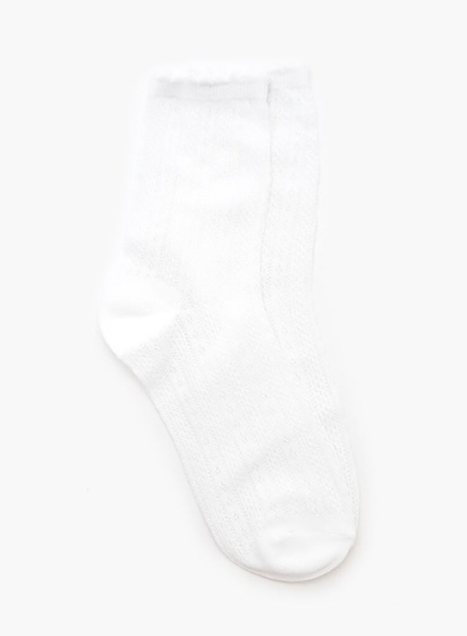 FOREVER 21 Pointelle Knit Crew Socks - Image 2