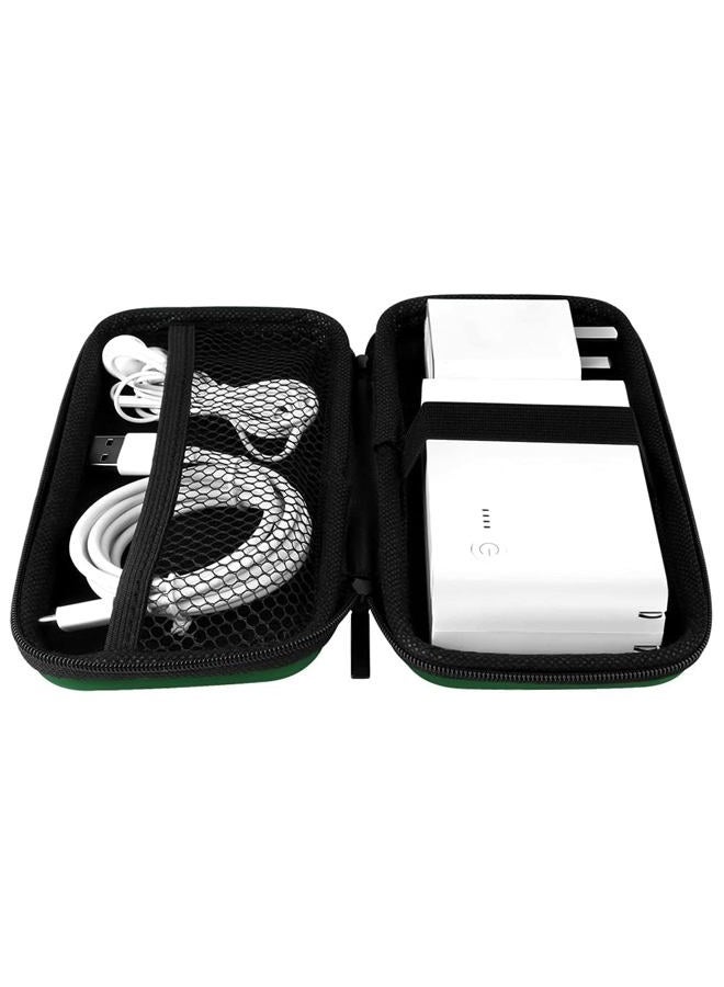 iMangoo Shockproof Carrying Charger Case Hard Protective EVA Impact Resistant Power Bank Pouch Small Electronics Organizer Cable Accessory Travel Essentials for Women, Size 6.5''x3.2''x1'',Green - Image 5
