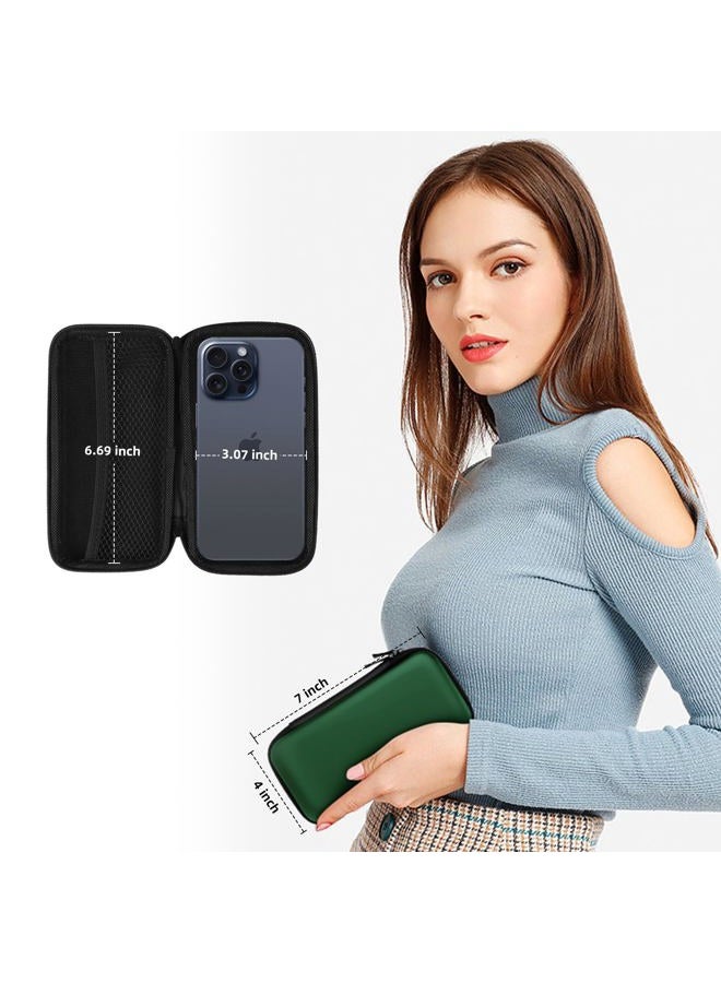 iMangoo Shockproof Carrying Charger Case Hard Protective EVA Impact Resistant Power Bank Pouch Small Electronics Organizer Cable Accessory Travel Essentials for Women, Size 6.5''x3.2''x1'',Green - Image 3