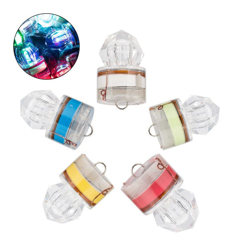 Dr.Fish 5pcs LED Fishing Lures Deep Drop Fishing Lights Underwater Flasher Lights Bass Halibut Walleye Lures Attractant - Image 1