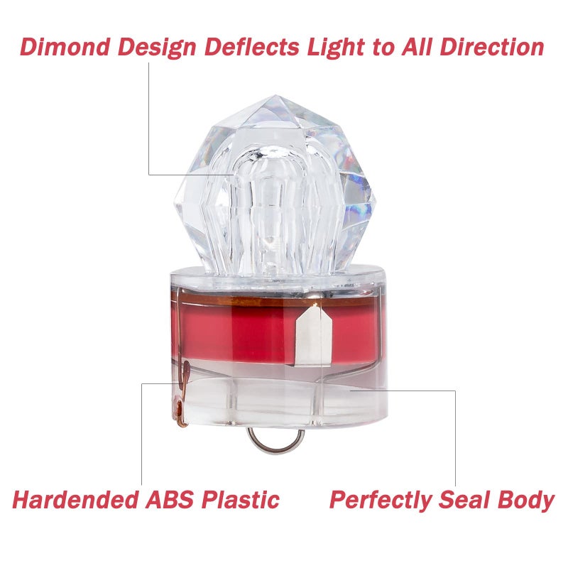 Dr.Fish 5pcs LED Fishing Lures Deep Drop Fishing Lights Underwater Flasher Lights Bass Halibut Walleye Lures Attractant - Image 3