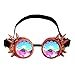 Lelinta Kaleidoscope Spiked Goggles with Adjustable StrapsRainbow Crystal LensesPerfect for Raves Costume Parties - Image 3
