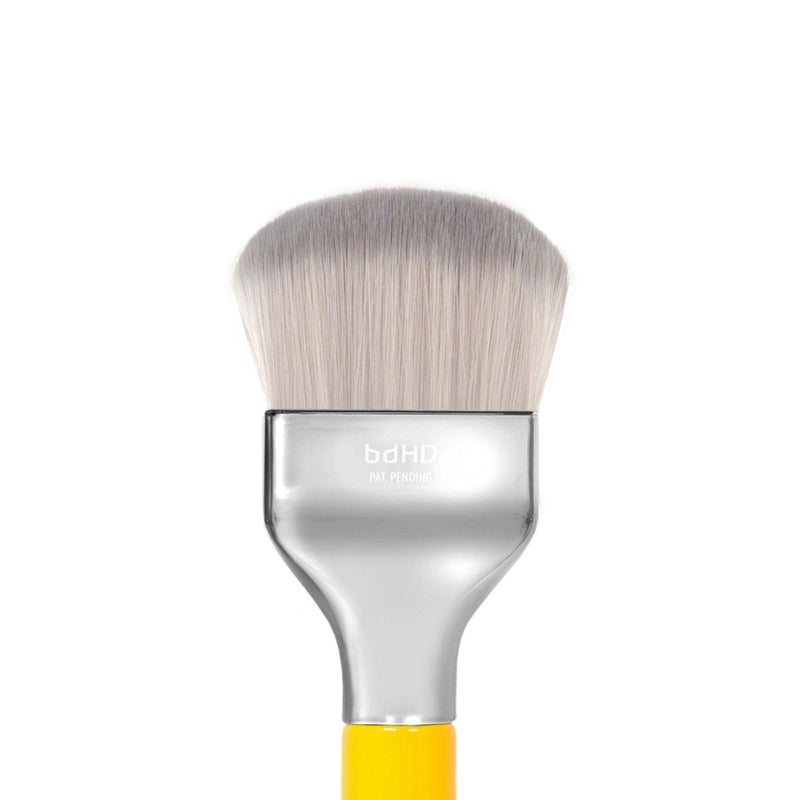 Bdellium Tools Professional Makeup Brush - Studio Series 972 Large Rounded Double Dome Blender - With Soft Synthetic Fibers, For Foundation Application & Blending (Yellow, 1pc) - Image 4