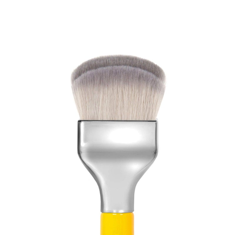 Bdellium Tools Professional Makeup Brush - Studio Series 972 Large Rounded Double Dome Blender - With Soft Synthetic Fibers, For Foundation Application & Blending (Yellow, 1pc) - Image 2