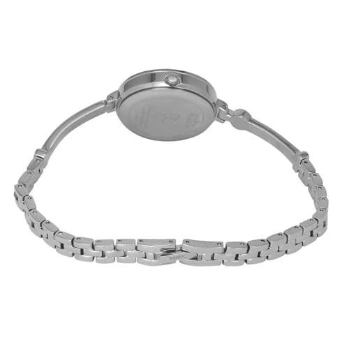 TIMEX Fria Analog Watch for Women with Blue Round Dial & Silver Brass Bracelet Band Water Resistant Women's Wrist Watches - TWEL18404 - Image 3