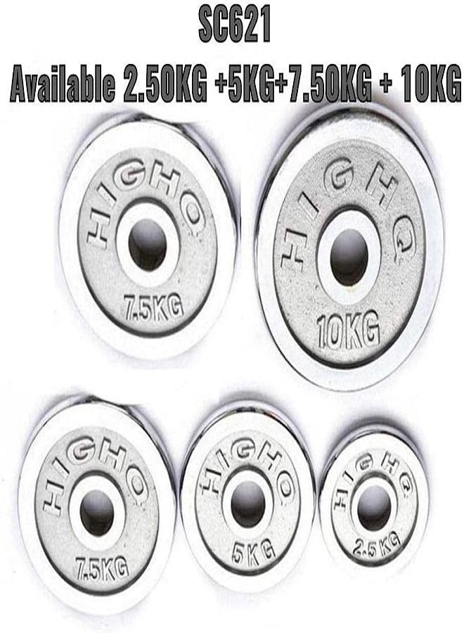 ULTIMAX Chrome Weight Plate for Gym(2*5kgs) - Image 5