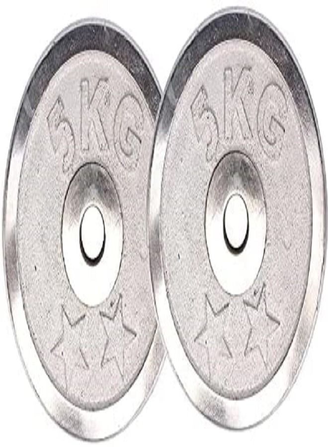 ULTIMAX Chrome Weight Plate for Gym(2*5kgs) - Image 1