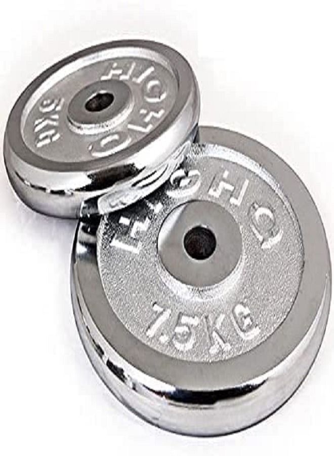 ULTIMAX Chrome Weight Plate for Gym(2*5kgs) - Image 3