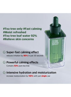 MEDIHEAL Teatree Calming Moisture Ampoule (1.7 Fl Oz 1 Pack) Quick Calming And Deep Hydrating With Teatree Leaf Water 92% For Sensitive Skin Type  - Image 2