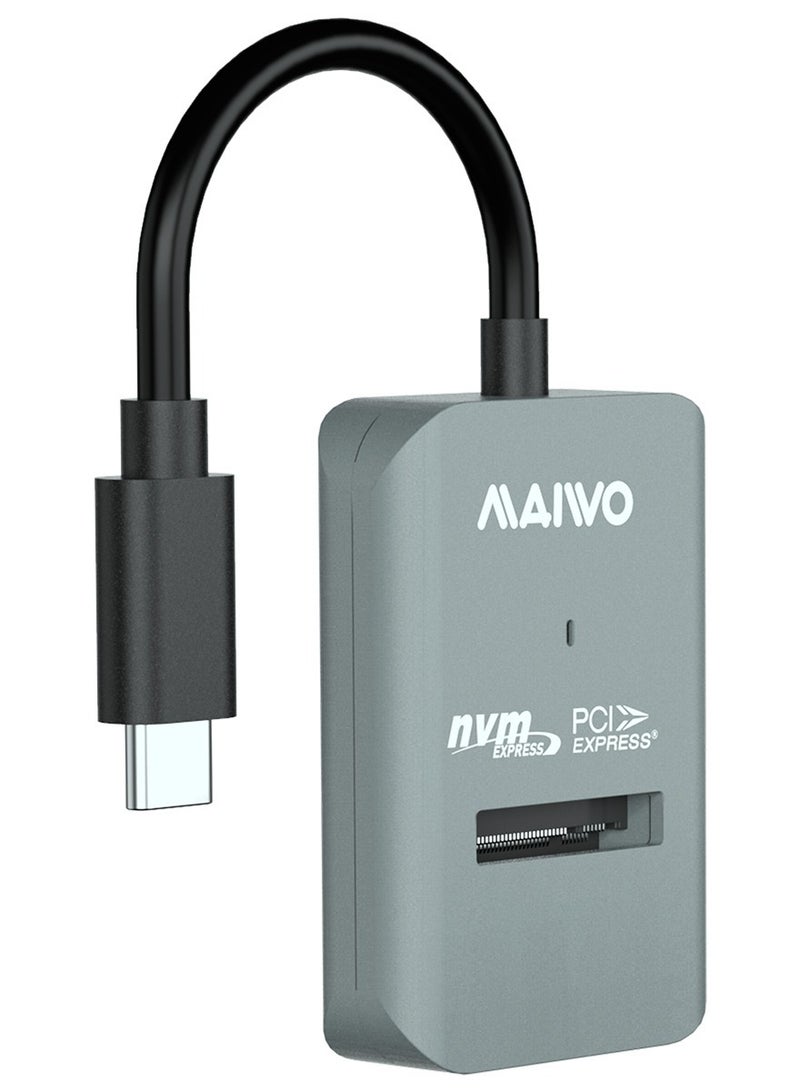 MAIWO K1696P M.2 NVMe PCIe M-Key SSD to USB Adapter, JMS583 Chip, Up to 10Gbps Support UASP Trim, 4TB Capacity, Tool Free, External Solid State Drive Enclosure Converter for 2230/2242/2260/2280/22110 - Image 1