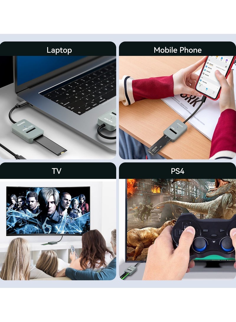 MAIWO K1696P M.2 NVMe PCIe M-Key SSD to USB Adapter, JMS583 Chip, Up to 10Gbps Support UASP Trim, 4TB Capacity, Tool Free, External Solid State Drive Enclosure Converter for 2230/2242/2260/2280/22110 - Image 5