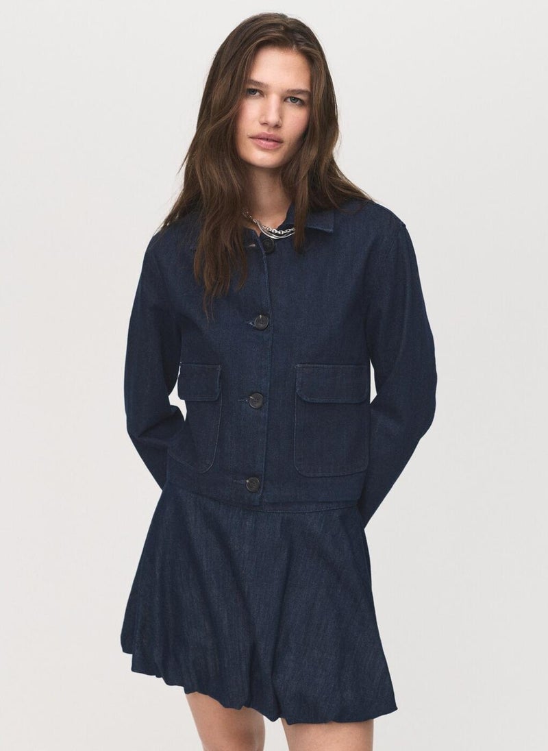 MANGO Denim jacket with pockets - Image 1