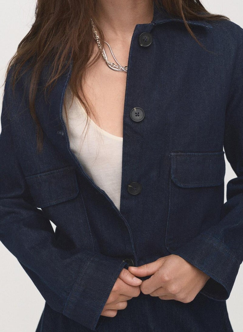 MANGO Denim jacket with pockets - Image 3