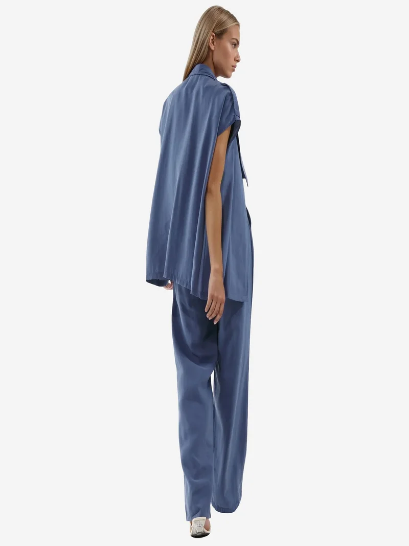 Jennyfer Maya Blue Cotton Viscose Two-Piece Coord for Women | Best Price UAE