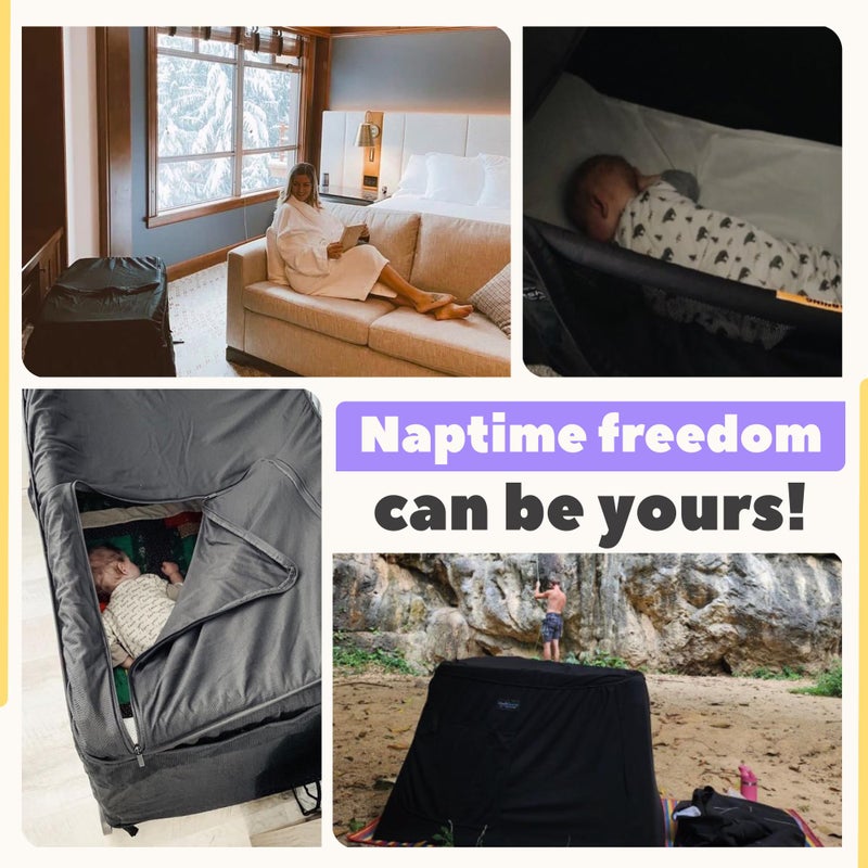 SnoozeShade Pack n Play & Travel Crib Blackout Cover | Blackout Crib Cover & Pack and Play Black Out Cover | Mom-Invented Safety Tested with Optimal Airflow - Image 5