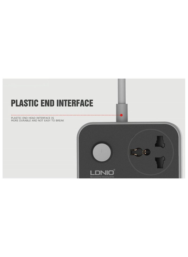 LDNIO SC3604 Power Strip Surge Protector with 3 Universal International Socket & Smart 6 USB Charging Ports 3.4A  - Image 3
