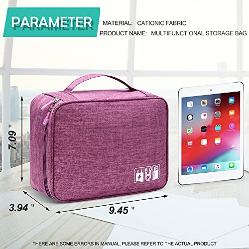 YOUBDM Electronics Organizer Travel Cable Organizer Bag Waterproof Portable Digital Storage Bag Electronic Accessories Case Cable Charger Organizer Case - Image 2