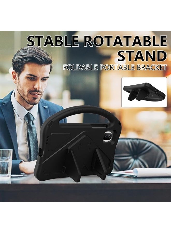 Case Compatible with Honor Pad X7 8.7 inch 2025 Tablet Kids Friendly Durable Lightweight EVA Portable Handle Black Stand Shockproof Cover with Shoulder Strap - Image 2