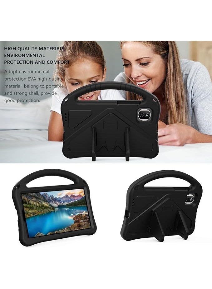 Case Compatible with Honor Pad X7 8.7 inch 2025 Tablet Kids Friendly Durable Lightweight EVA Portable Handle Black Stand Shockproof Cover with Shoulder Strap - Image 3