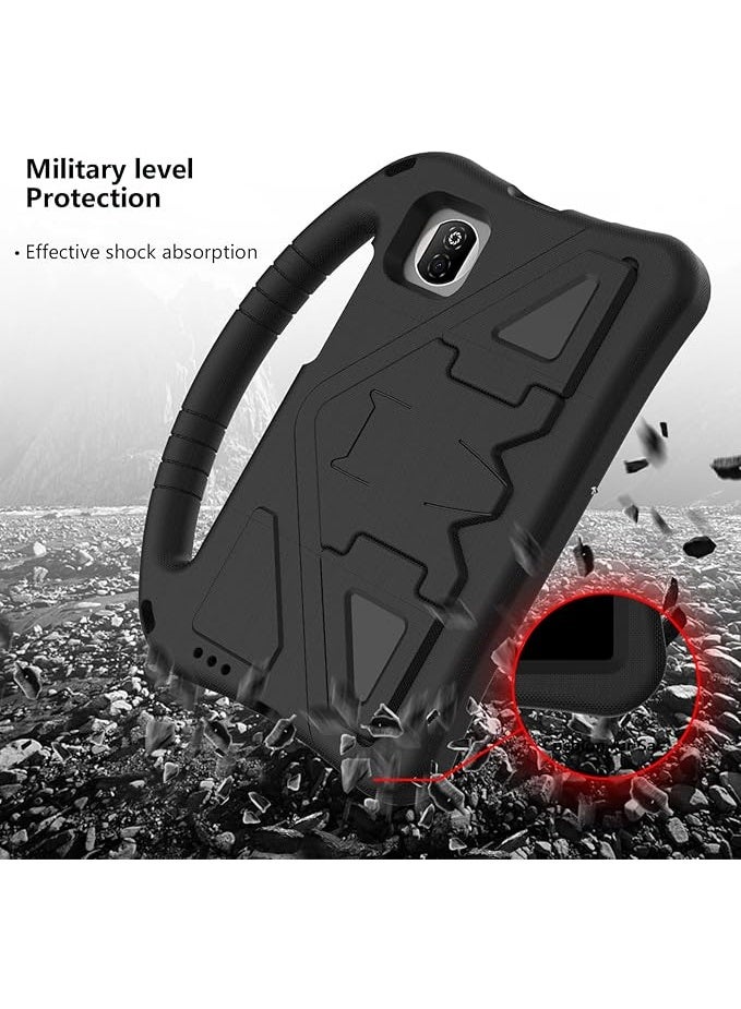 Case Compatible with Honor Pad X7 8.7 inch 2025 Tablet Kids Friendly Durable Lightweight EVA Portable Handle Black Stand Shockproof Cover with Shoulder Strap - Image 5