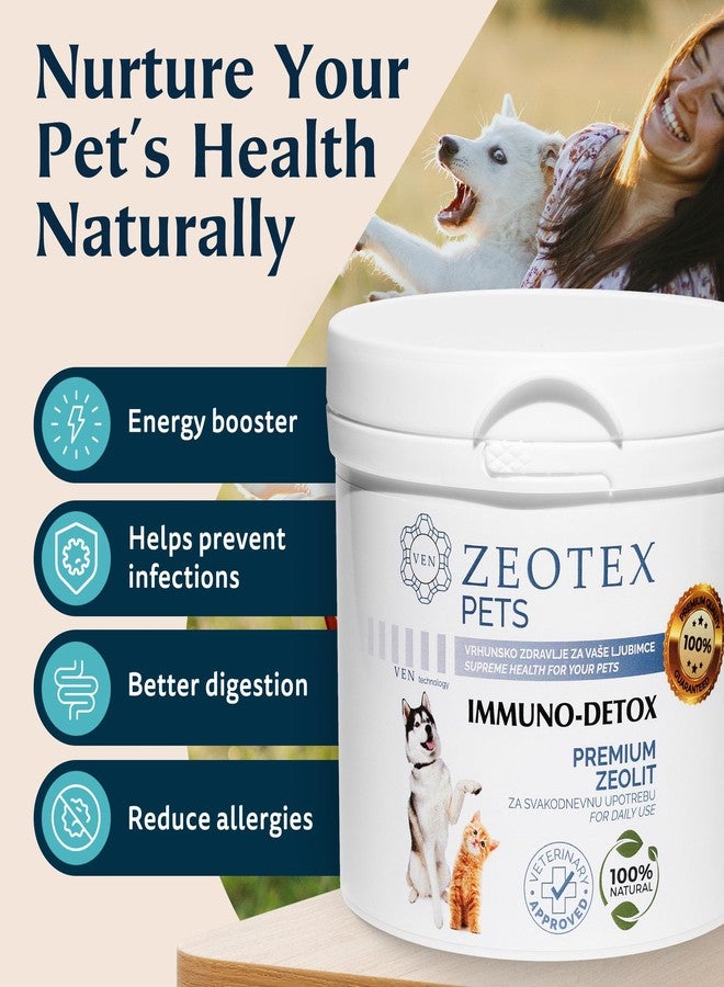 Zeotex Zeolite Powder 100% Natural Food Supplement for Immunity & Detox, Digestive Health, Joint Health Supplement Powder, Liver Detox, Enhance Pet Health w/Easy-to-Use Pet Supplements, 350g/12.35 oz - Image 2