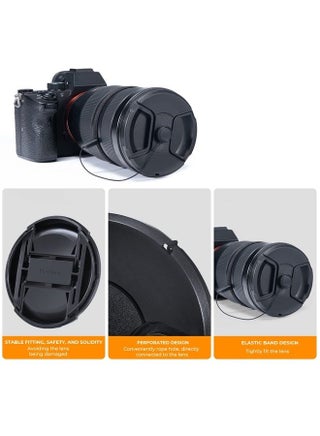 55mm Lens Cap, 9-in-1 Center Pinch Lens Cover + Anti-Loss Keeper Leash + Microfiber Cleaning Cloth Kits Compatible with Nikon, Canon, Sony, Fujifilm Camera Lenses - pzsku/Z6BECAEA09A3371A98485Z/45/_/1692325739/450d90a3-255e-4b60-9bdf-3e8caf6615aa