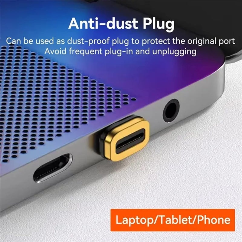 Tobo Magnetic Adapter Straight, USB4.0 C Male to C Female Magnetic Elbow 40GB Adapter, s Data Transfer Compatible with USB-C Mobile Phone,Laptops&Tablets(TD-1105TC) (Pack of 1) - Image 4