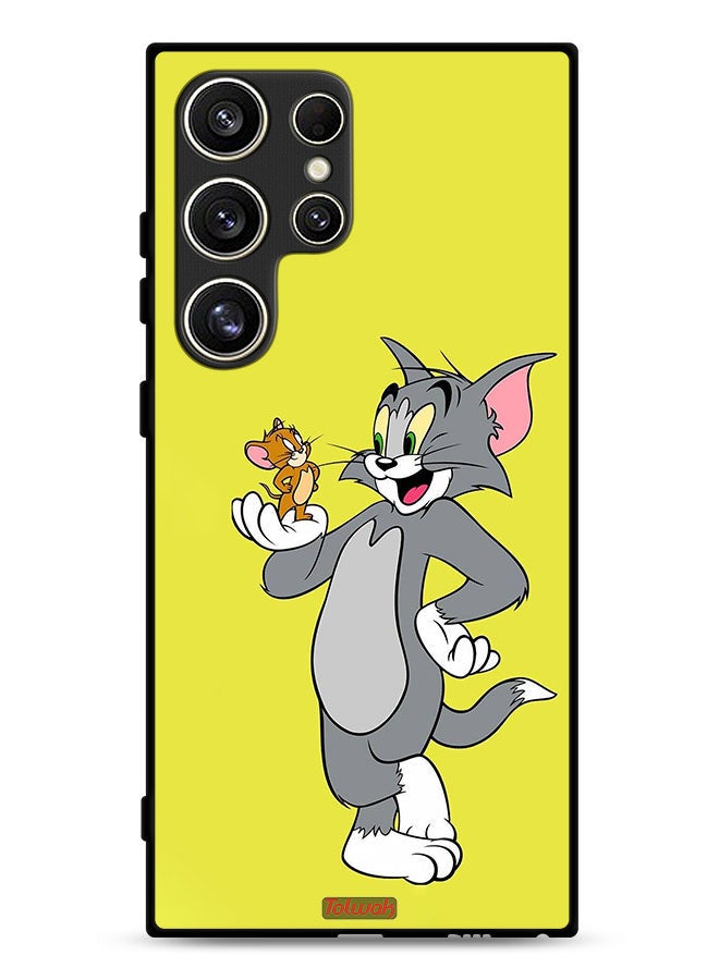 Tolwak Samsung Galaxy S24 Ultra 5G Protective Case Cover Tom And Jerry - Image 1