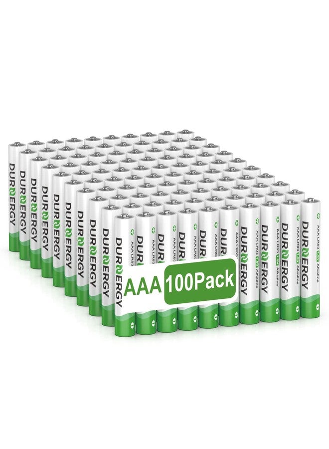 بطاريات دورنيرجي AAA، عبوة من 100 بطارية، مدة صلاحية 10 سنوات، بطاريات ثلاثية AAA سعة 1200 مللي أمبير/ساعة لأجهزة التحكم عن بعد، بطاريات AAA، قلوية LR03 - Image 1