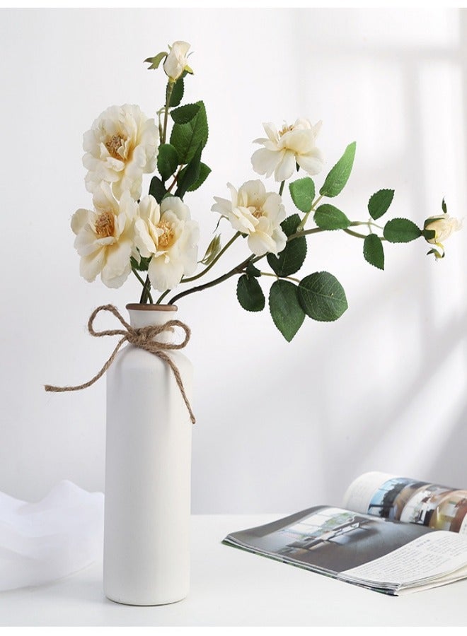 MIXDE 3-Piece Ceramic Vases Rustic Decorative Flower Vases Set for Modern Farmhouse Decoration, Living Room and Events, Table, Bookshelf - Image 5