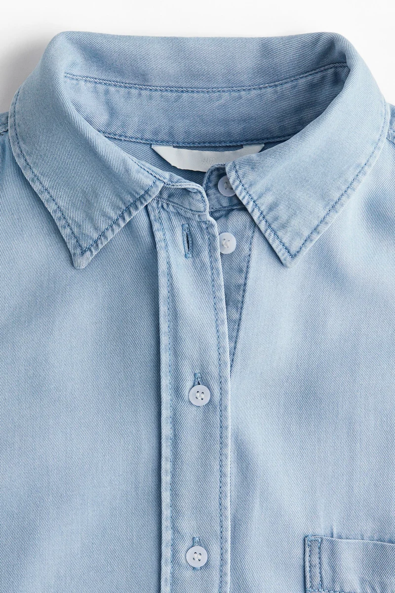 اتش اند ام قميص دنيم من اللايوسيل