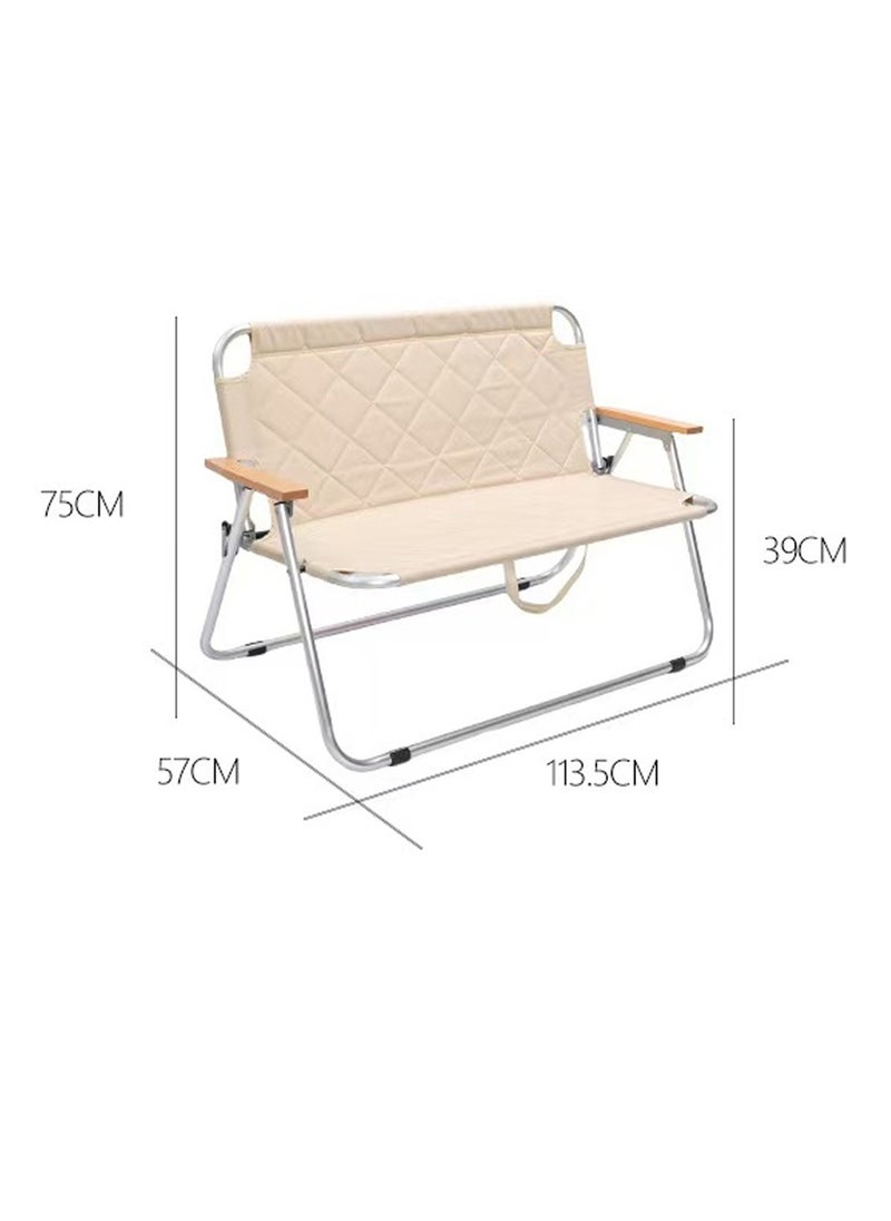 Manful Portable Folding Camping Chair Beige, Lightweight Folding Chair for Outdoor Enthusiasts, Folding Chair for Every Adventure  - Image 3