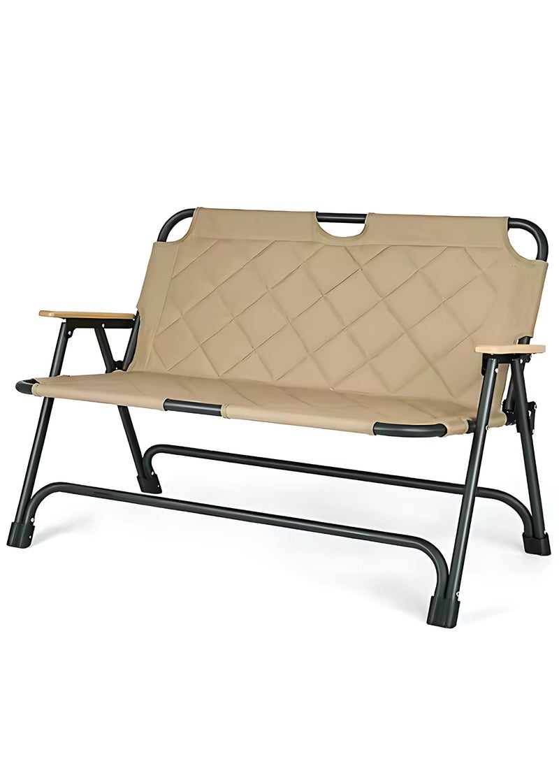 Manful Portable Folding Camping Chair Beige, Lightweight Folding Chair for Outdoor Enthusiasts, Folding Chair for Every Adventure  - Image 1