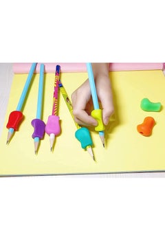 Bukela Pencil Grips for Children - 10 Pack Pencil Grips for Kids Handwriting, Ergonomic Writing Training Aid Correction Silicon Gel Pencil Grip for Children Preschoolers (10 Pack)  - Image 4