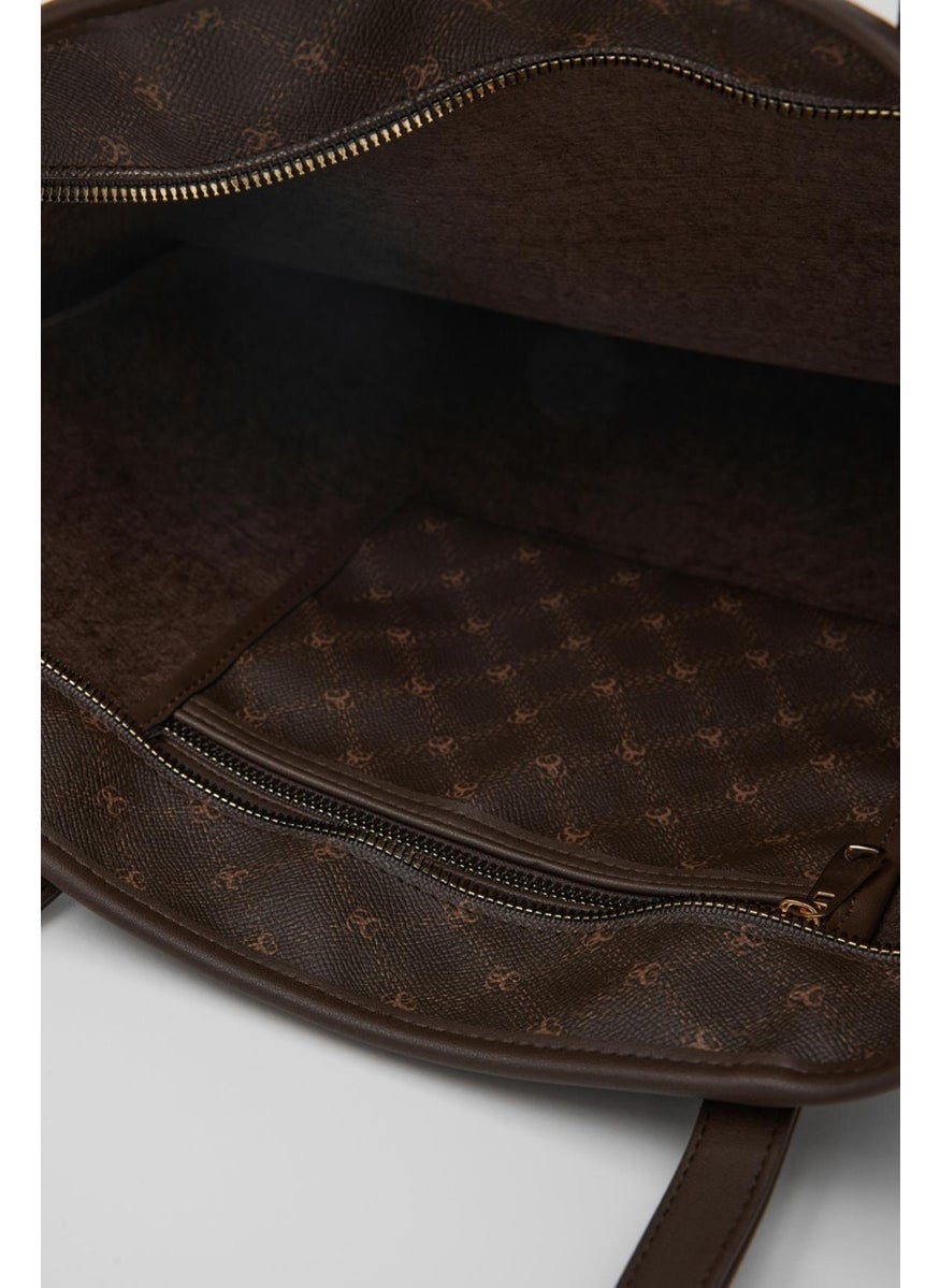 Shule Bags Samba Jacquard Bitter Coffee Shoulder Bag  - Image 5