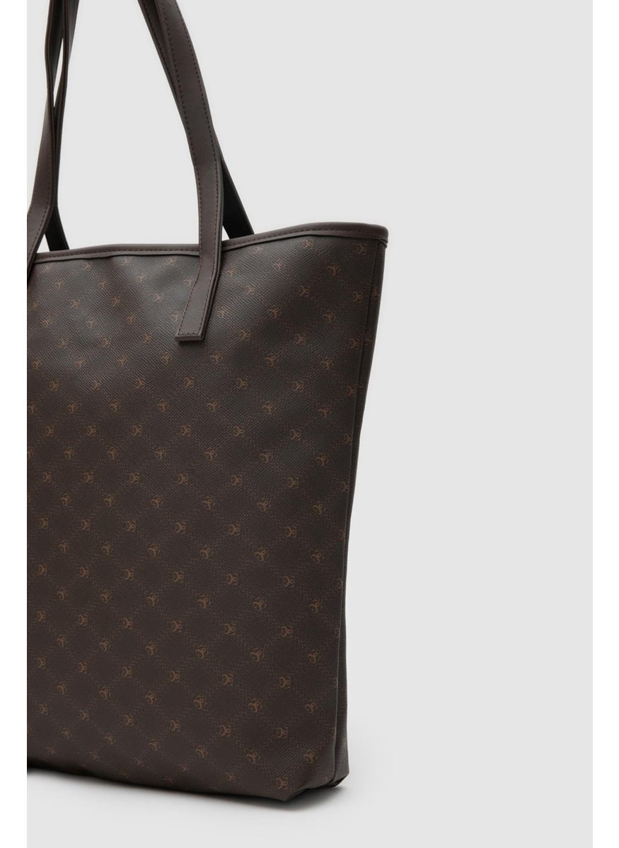 Shule Bags Samba Jacquard Bitter Coffee Shoulder Bag  - Image 4
