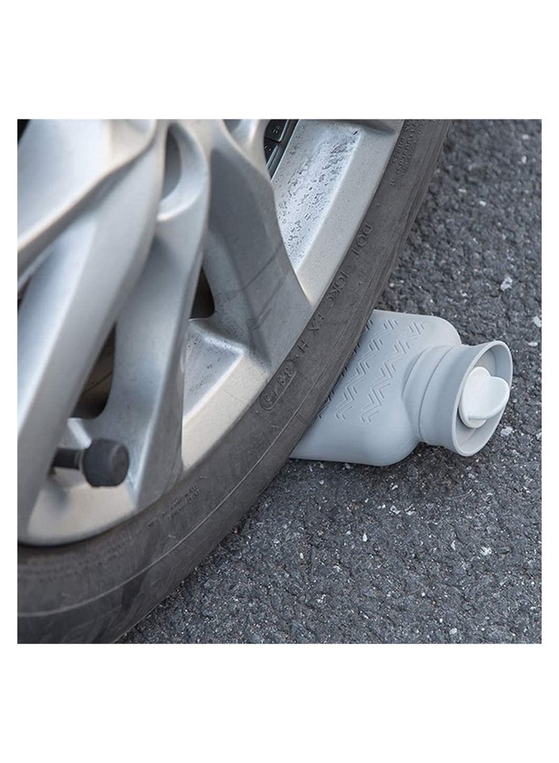 SYOSI Hot Water Pouch with Knit Cover Heating Water Filled Warm Water Bag Light Gray - Image 3